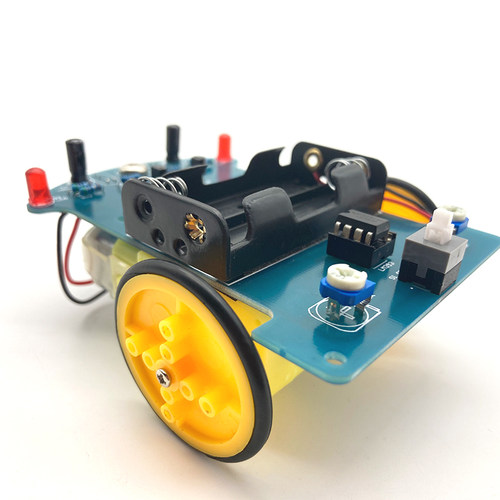 智能循迹小车套件diy d2-1巡线小车散件 电子制作科技制作ZY-38-1 - 图2