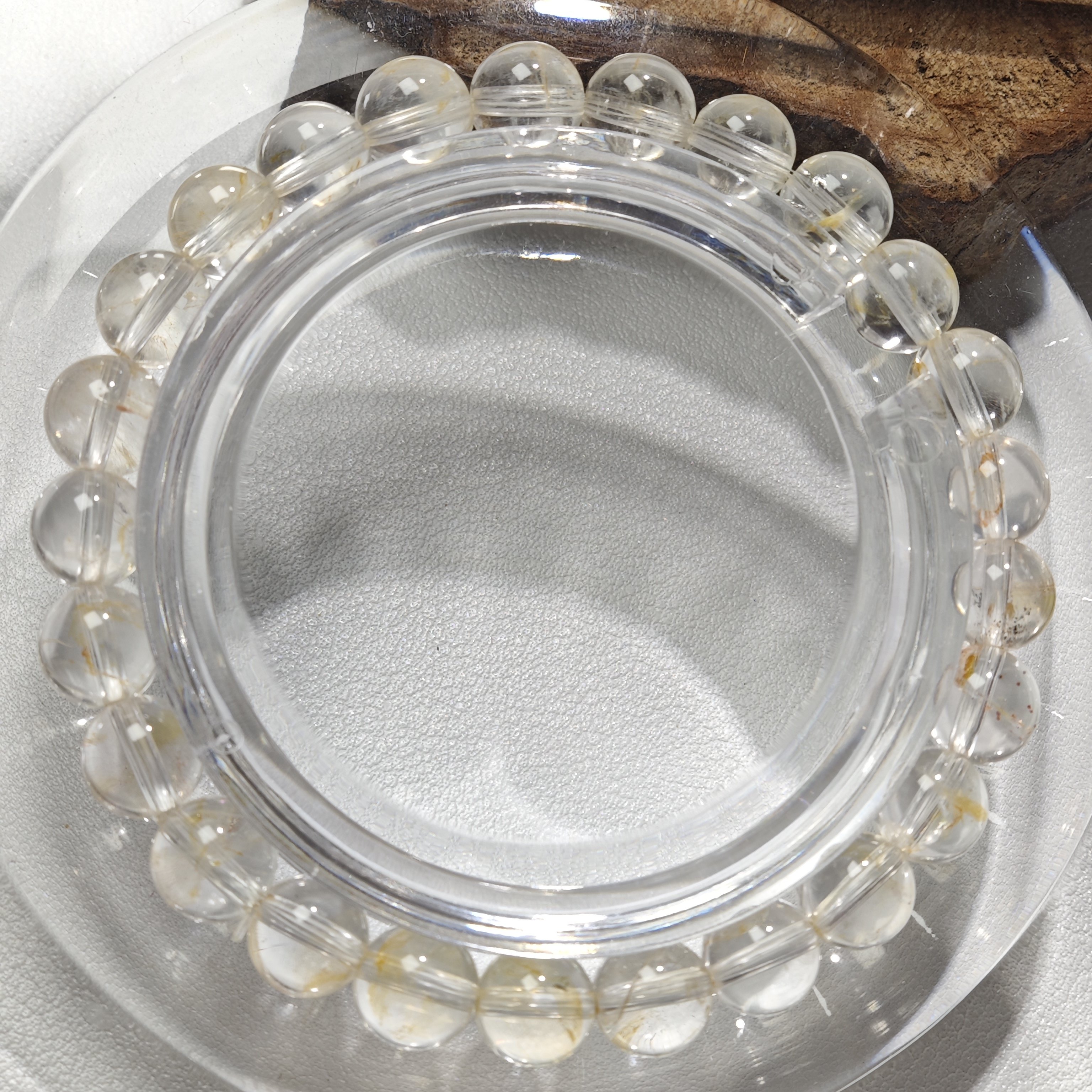 一物一图天然白水晶共生黄胶花手链冰糖雪梨水晶手串冰感高透女饰,淘宝优惠券,粉丝福利购,淘宝优惠卷