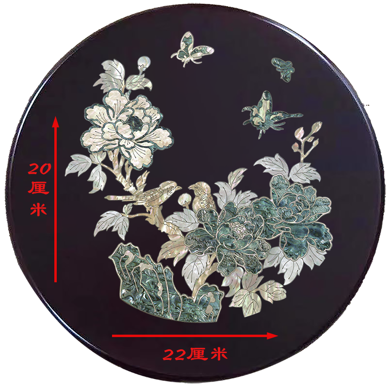 水移画仿螺钿贴纸家具琴凳遮丑翻新装饰贴画古典美女图景德镇磁盘,淘宝优惠券,粉丝福利购,淘宝优惠卷