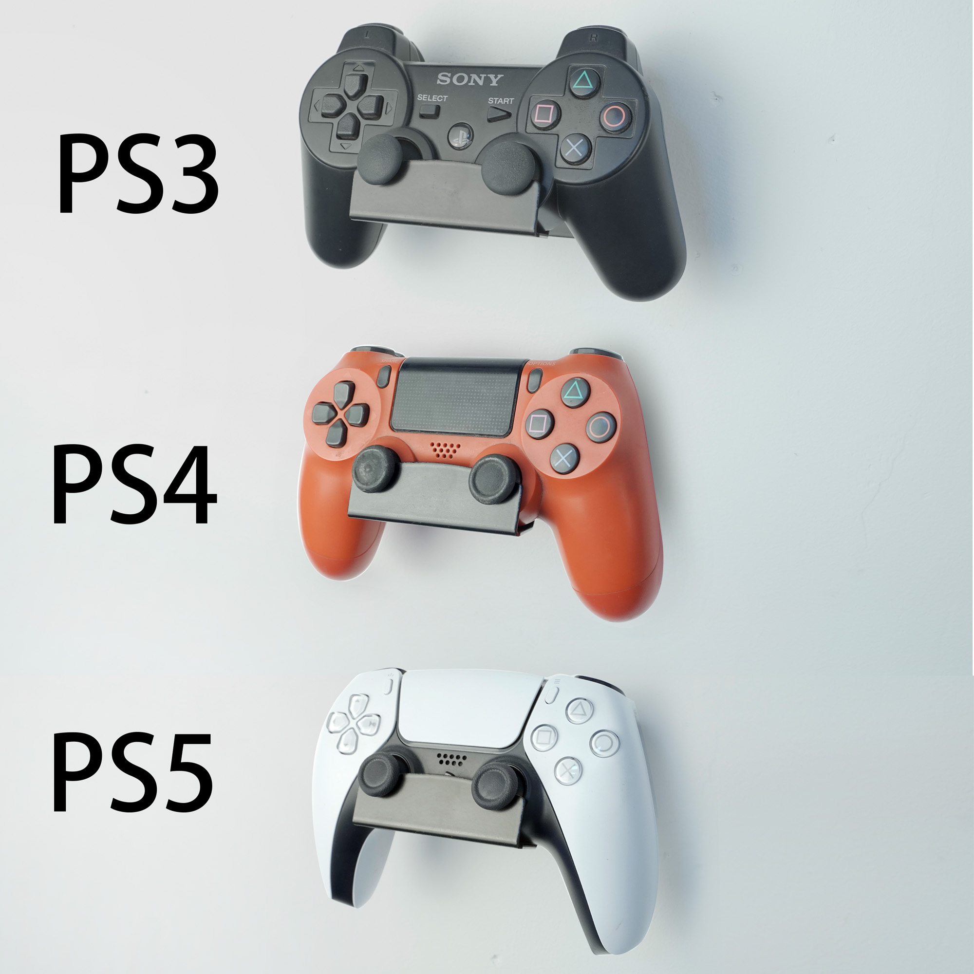 PS5/PS4/PS3手柄墙壁挂架，收纳支架，金属材质（两个装） - 图3