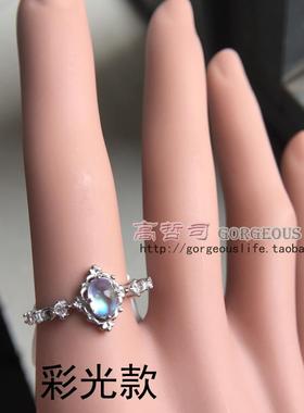 轻奢珠宝纯银镀白金S925华丽天然