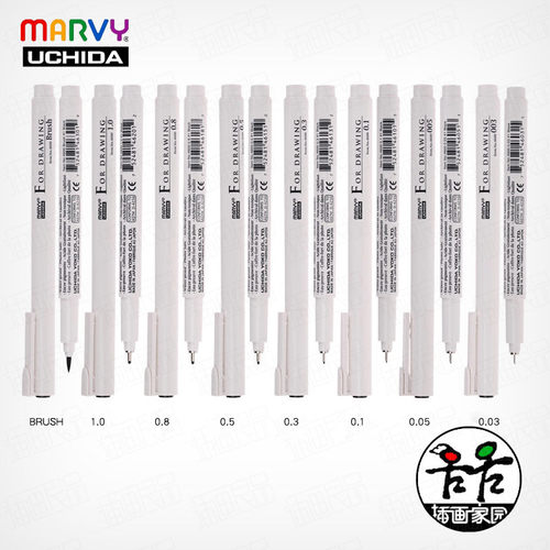 内田美辉针管笔4600黑色手绘动漫勾线笔描边笔漫画草图高达模型笔 - 图3