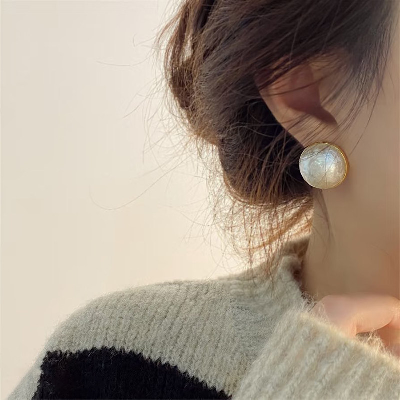 法式金边棉花珠耳环经典复古气质耳饰半圆珍珠蚊香盘耳夹无耳洞,淘宝优惠券,粉丝福利购,淘宝优惠卷