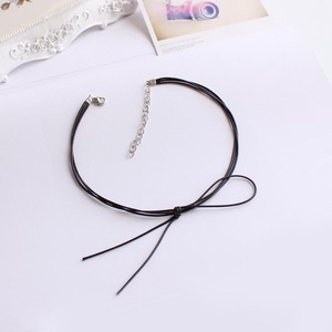 简约打结黑色choker颈圈