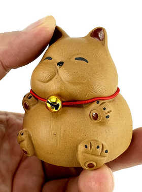 慈缘正堂宜兴紫砂宠铃铛猫新中式