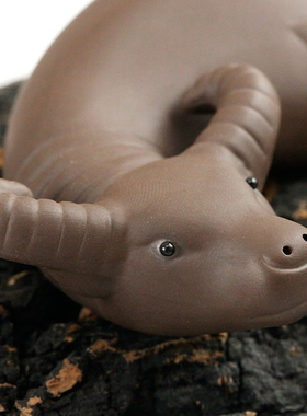 陶瓷迷你茶宠客厅紫砂小黄牛温和