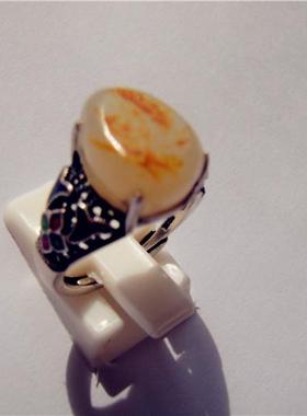 戒指包银新疆和田玉籽料