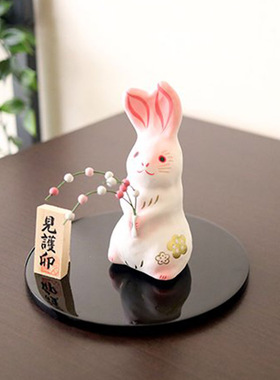 日本大门屋兔子摆件手工和纸祝福礼物客厅卧室生日可爱创意礼物