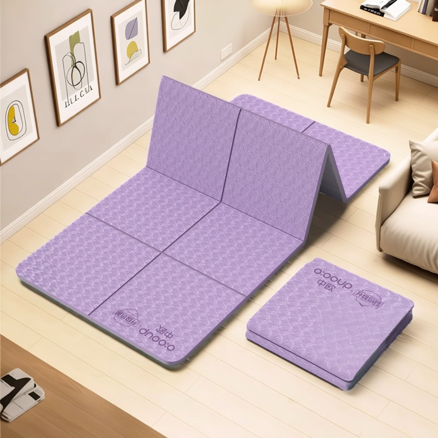 瑜伽垫学生宿舍可折叠可睡觉加厚健身家用防滑打地铺午睡儿童专用,淘宝优惠券,粉丝福利购,淘宝优惠卷