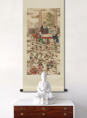 手绘人物画像十殿阎王九殿平等王