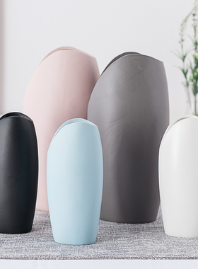 简约现代风陶瓷黑白色花瓶状厂