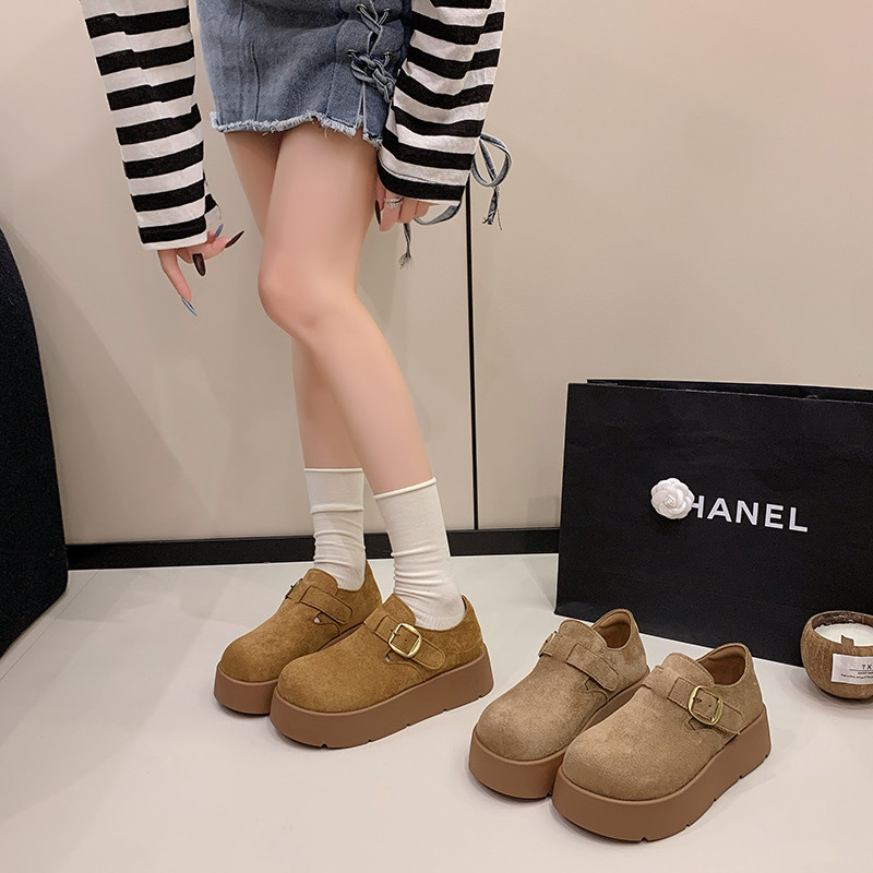 厚底增高勃肯鞋女全包2025春季新款复古一脚蹬显瘦乐福鞋休闲单鞋,淘宝优惠券,粉丝福利购,淘宝优惠卷