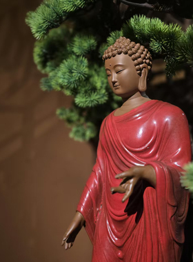 石湾公仔陶瓷西方三圣佛像释迦摩尼观世音菩萨大势至菩萨摆件