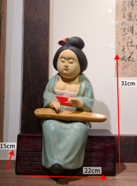 石湾公仔陶瓷人物中式唐仕女琴棋书画国风美女书房茶室博古架摆件