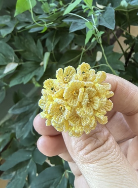 原创设计手工编织桂花胸针女精美精致别针配饰