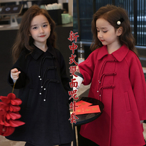 Tchen Chenma girls double face great coat winter new Chinese New Chinese New Year red plus suede warmth CUHK child jacket