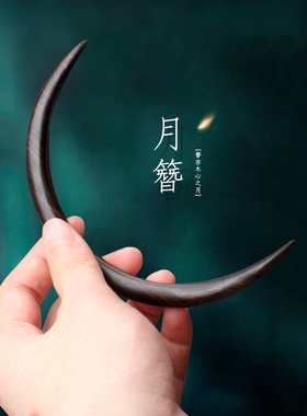 黑檀木发簪子日常通勤盘发中式