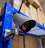 Реалистичная камера видеонаблюдения, монитор, антенна с подсветкой, манекен головы