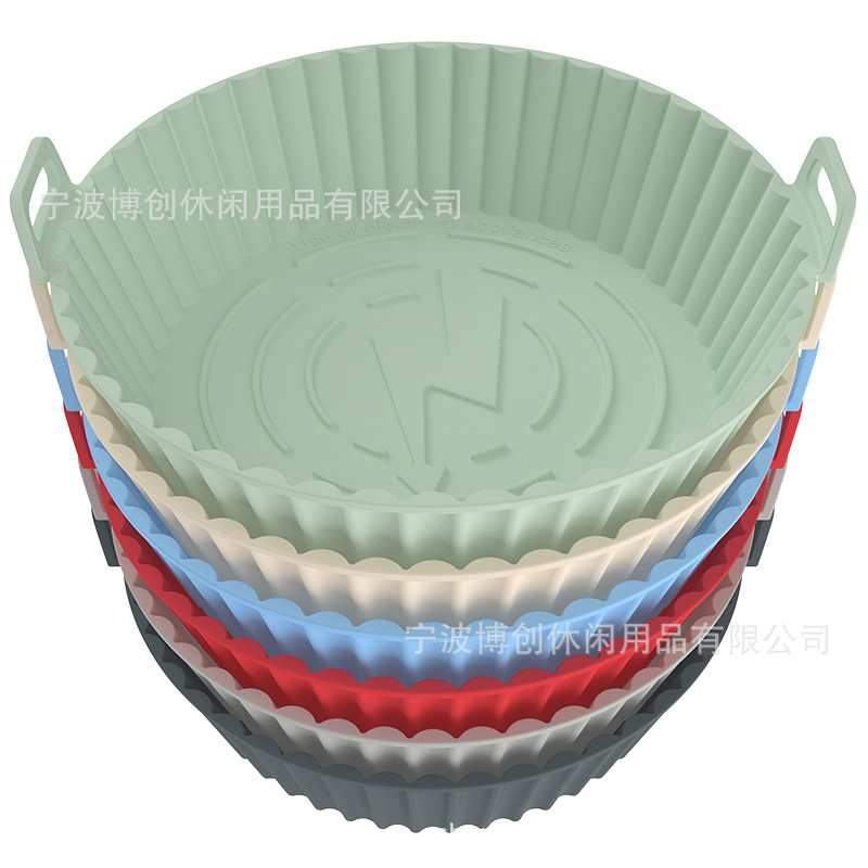 硅胶不粘空气炸锅盘配件专用托盘子披萨盘烧烤盘蛋糕盘通用烤盘 - 图1