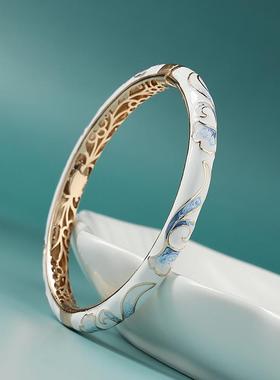 复古女铜景泰蓝手镯掐丝纯珐琅彩