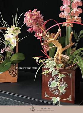 【欢喜物】复古中秋节提盒鲜花月饼礼品花篮创意礼品手提篮