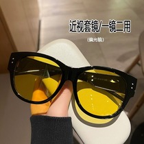 Cherry Kitty Myopia Polarized set mirror sunglasses womens big frame Driving sunglasses mens models