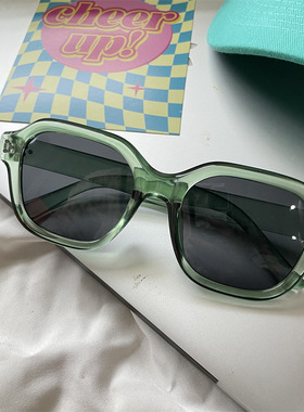 果冻绿紫色爬山墨镜高级感欧美太阳眼镜2024新款夏天度假海边拍照