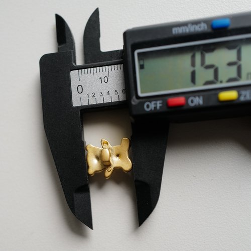 15mmx14mm1颗价英国Textile Garden仿金属ABS磨砂金小熊造型纽扣 - 图2