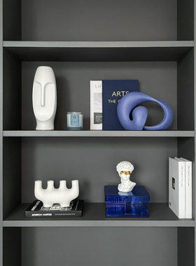 现代样板房书柜家居摆件软装饰品