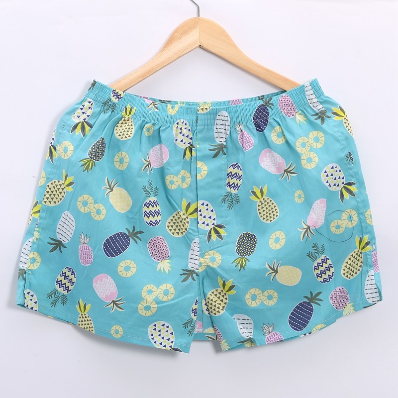 阿罗裤男士纯棉内裤宽松格子条纹薄款印花中腰夏季个性青年平角裤,淘宝优惠券,粉丝福利购,淘宝优惠卷