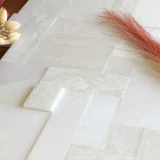 Натуральный камень мозаичная вилла телевизионный фон стена гостиная гостиная ресторан ресторан белый крыльцо легкая роскошная карта Ice Jade