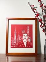 Chinese Characteristics Gifts for Old Foreign Non-Heritage Handicrafts Cut Paper Decorative Painting Custom Birthday Sheetians Gift Pendulum