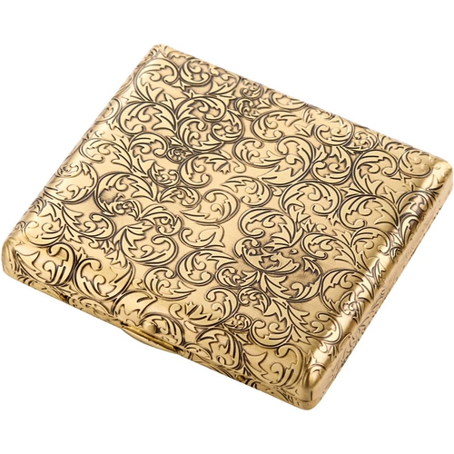 Резной медный портативный ультратонкий креативный модный ретро портсигар, 18 шт