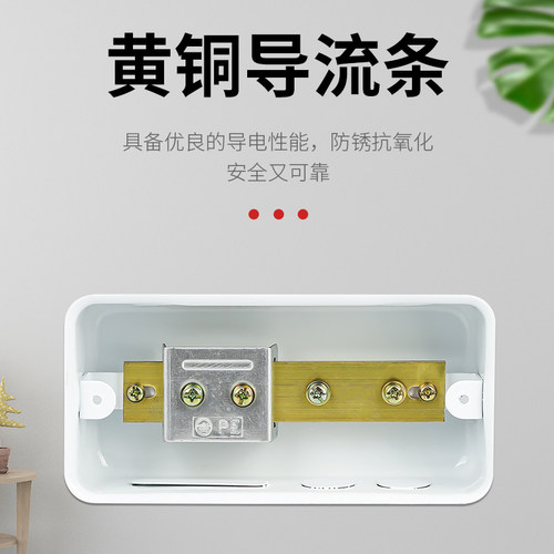 德力西td28局部等电位端子箱leb 联结箱卫生间连接盒暗装国标铜排 - 图0