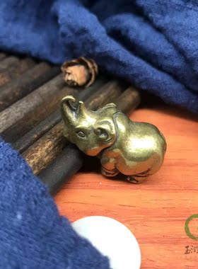 纯铜手把件发财牛钥匙扣小众吊坠
