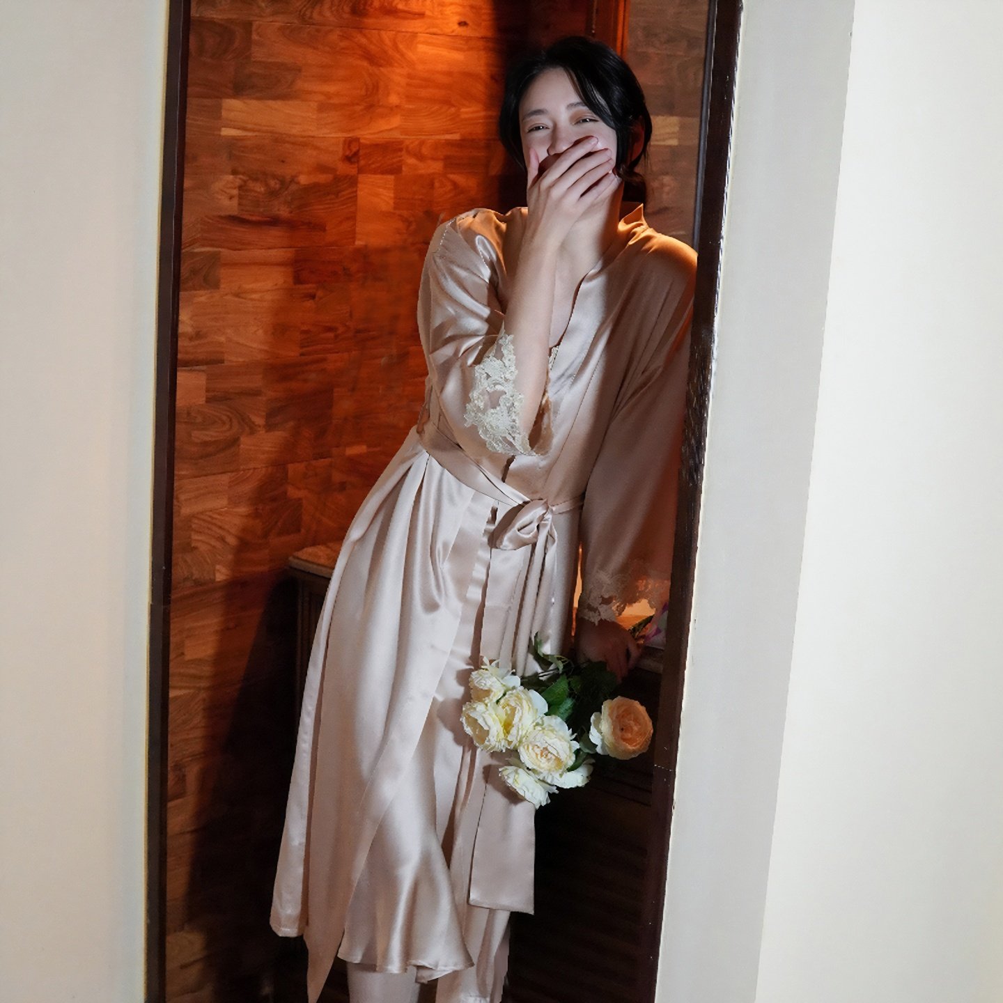 重磅到小腿桑蚕丝真丝睡衣女性感吊带睡裙新娘婚礼晨睡袍女家居服,淘宝优惠券,粉丝福利购,淘宝优惠卷