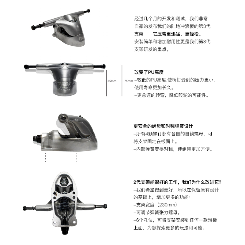 Slide陆冲轮子支架替换件弹簧配件轴承易损件砂纸垫片挂钩3.0系统 - 图1