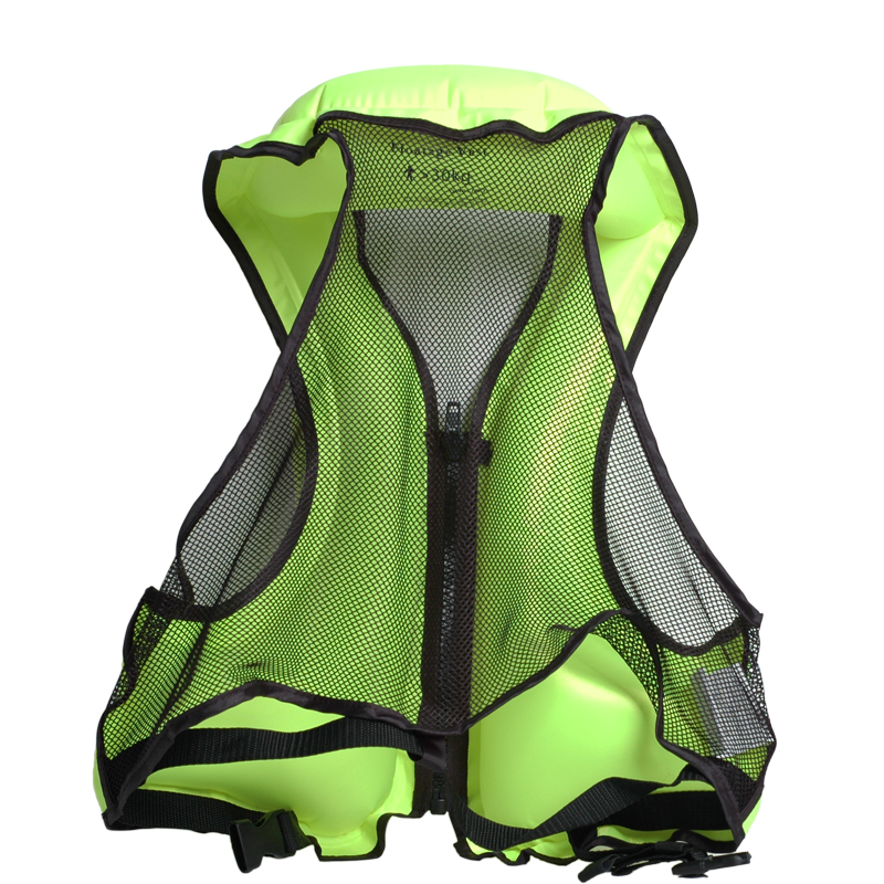 成人儿童浮潜救生衣浮力背心充气可折叠便携安全游泳圈潜水伏专用 - 图2