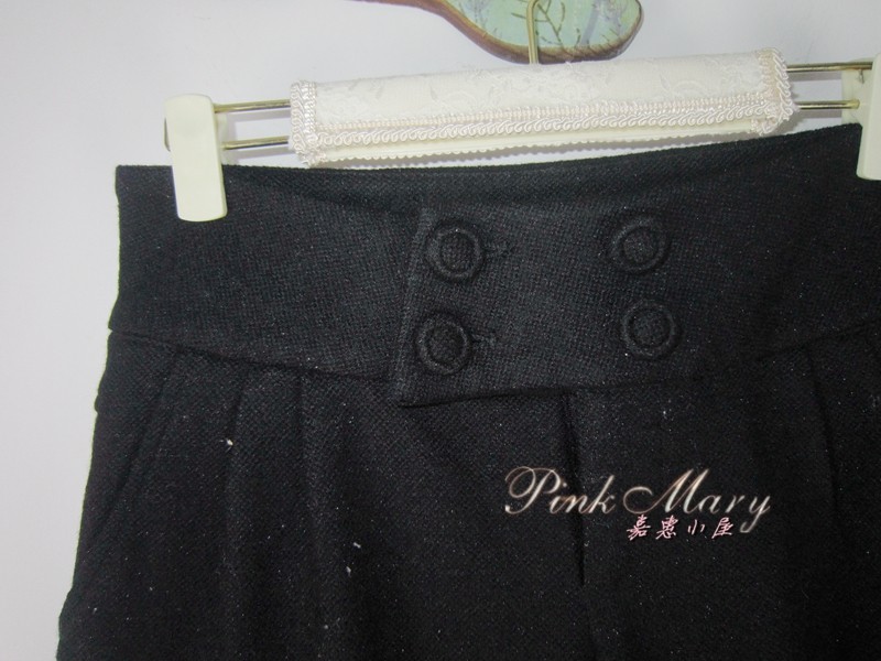 专柜正品PinkLegend/粉红传奇 春修身显瘦烫钻五分裤女靴裤 - 图0