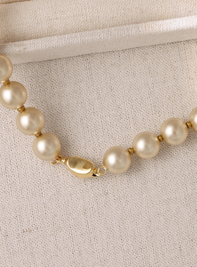 法式复古施家珍珠串珠千金风项链