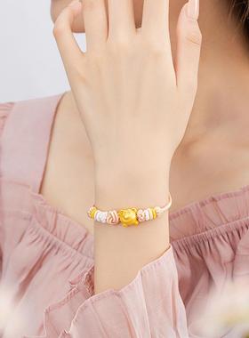 萌熊草莓熊手链甜美可爱风