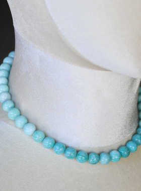 原创天然渐变色天河石女项链进口