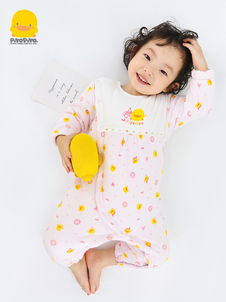 清仓黄色小鸭婴儿连体衣纯棉a类秋冬保暖夹棉爬服宝宝加厚哈衣,淘宝优惠券,粉丝福利购,淘宝优惠卷