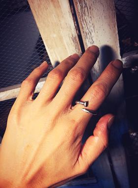 蓮說製物lotusstudio钉子银戒指