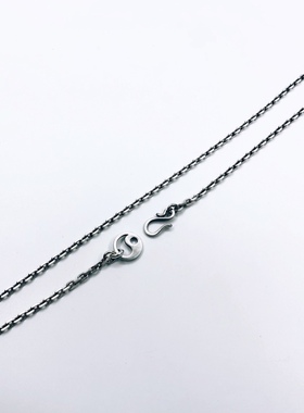 莲说制物LotusStudio 太极阴阳银项链3.5mm银铰链