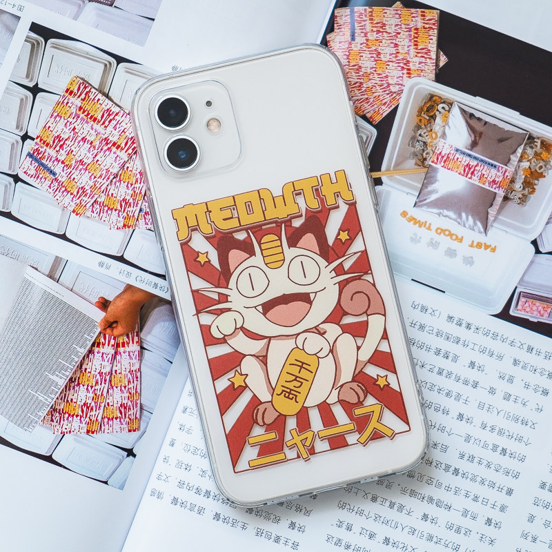 招财の喵喵 可爱精灵宝可梦手机壳复古全包硅胶软壳透明壳适用iPhoneAir苹果17Pro小米15华为p80三星25