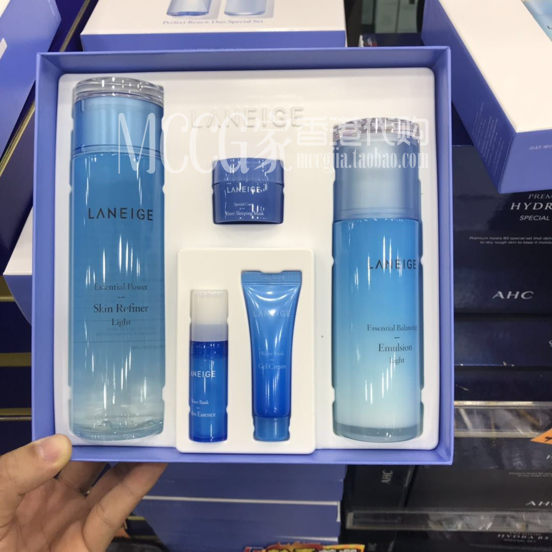 韩国正品兰芝水库凝肌清爽型凝雪盒 mccg家香港代购面部护理套装