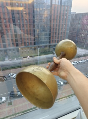 尼泊尔手工颂钵音疗瑜伽冥想打坐采耳满月梵音佛音铜磬钵盂碗