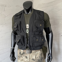 Outdoor Military Memes Tactical Waistcoat Vest Men Leisure Sports Fishing Waistcoat Overalls Multi-Pocket Photography Coats