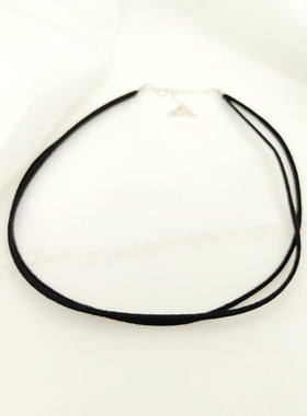 叶流向西出入倪妮同款项链黑色皮绳项圈颈链甜酷潮玉门关